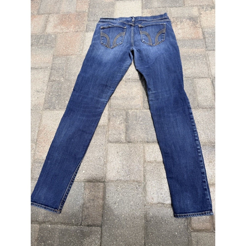 Hollister Juniors Social Stretch Skinny Low Rise Distressed Jeans Size 5 W27